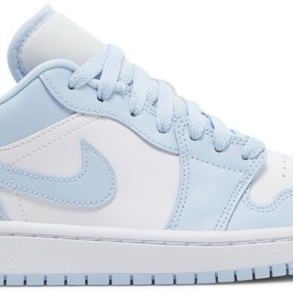 Nike Shoes - Nike Air Jordan Low Sneakers - White and Light Blue